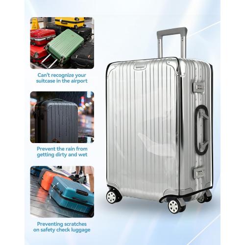 T Tersely Thicken Clear PVC Suitcase Cover Protectors 28 Suitcase Covers