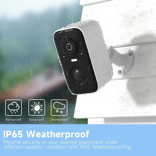 Rraycom Security Cameras Wireless Outdoor, 2Pack Battery Powered AI Motion Detection Siren Alarm Surveillance Camera for Home Security,2K Color Night Vision, 2-Way Talk, Waterproof, Works/Alexa