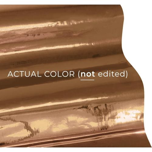 VViViD Chrome Rose Gold Gloss DECO65 Permanent Adhesive Craft Vinyl Roll for Cricut, Silhouette & Cameo (7ft x 1ft Roll)