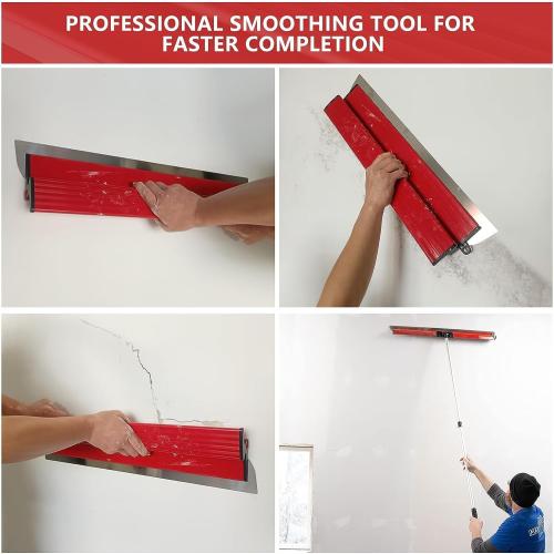 Suokoun 24 Inch Drywall Skimming Blade, 0.38mm Stainless Steel Blade, Drywall Knife