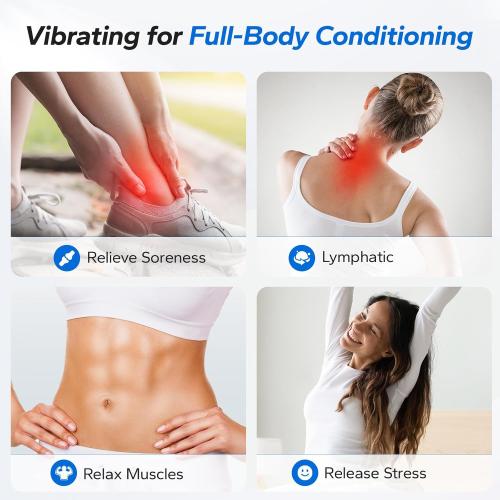 MERACH Vibration Plate Exercise Machine, Whole Body Workout Equipment for Women, Bluetooth and Silicone Pedal, Vibration Plate with Auto Mode, Vibrate Fitness Platform for Home