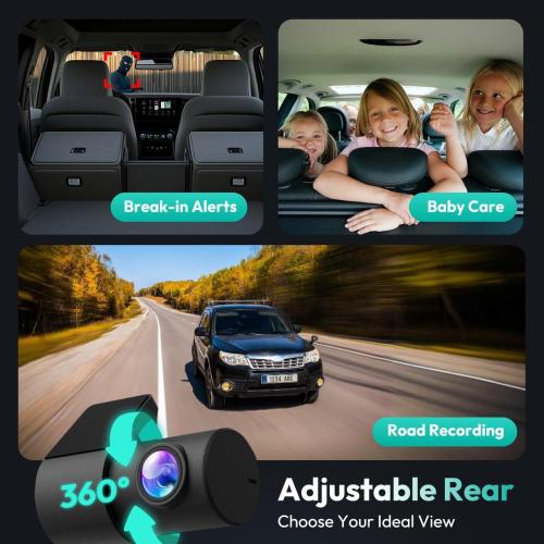 BOTSLAB 4K Dash Cam Front and Rear, 170° Ultra Wide 4K 2K Dashcam with ADAS, Night Vision, 24/7 Parking Mode, Sony STARVIS Sensor, WDR, Free 64GB SD Card, 5.8GHz WiFi, Built-in GPS, Loop Recording