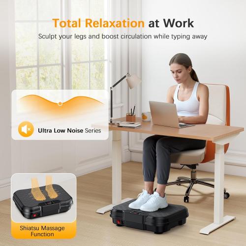 NXSCI Vibration Plate Exercise Machine,Vibrating Platform for Lymphatic Drainage with 250 Speeds,500 lbs Weight Capacity,Vibrated Plates for Weight Loss,Full Body Workout Equipment for Fitness at Home