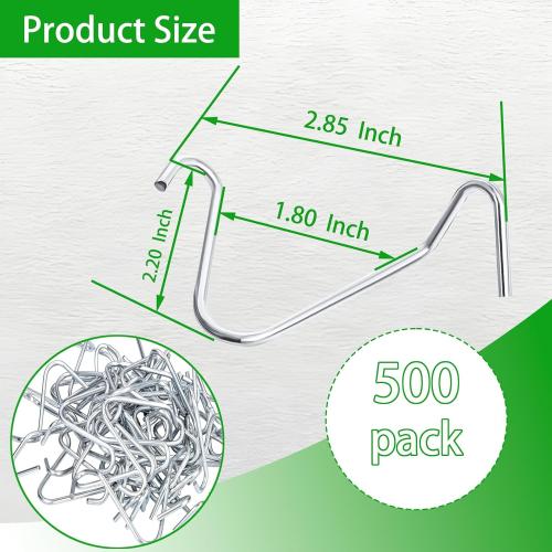 T Post Clips 500 pcs Fence Wire Tensioner, Galvanized Steel Fence Clips for Securing Wire Garden Farm Highway Sport Fences