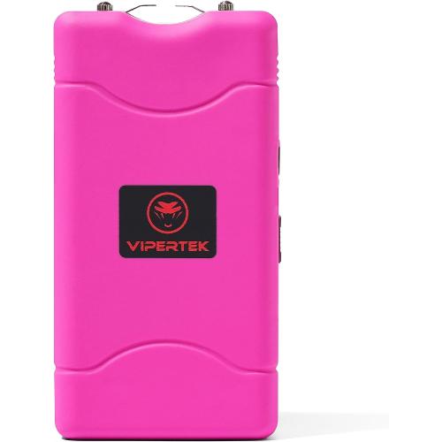 VIPERTEK VTS-880 Mini Stun Gun for Self Defense Rechargeable with LED Flashlight
