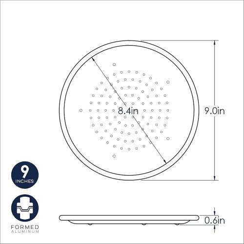 Nordic Ware Naturals 9 Hot Air Perforated Aluminum Pizza Crisper, Set of 1