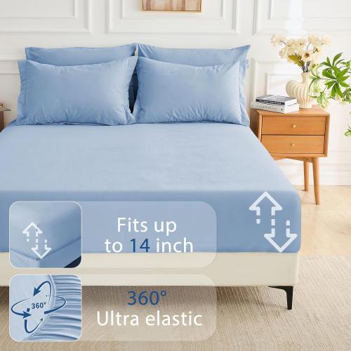 3 Pieces Queen Comforter Set, Soft Bed   Queen Size, Set with Comforter, Pillowcases color Blue