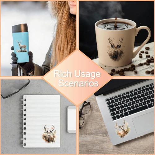 12PCS Deer UV DTF Stickers