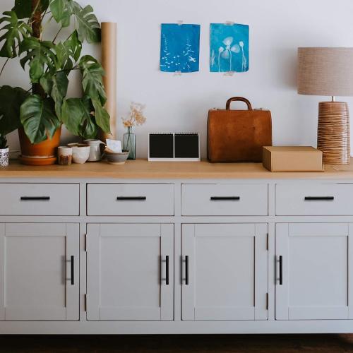 Ravinte 1 Pack 5 Cabinet Pulls Matte Black Stainless Steel Kitchen Drawer Cupboard Pulls Cabinet Handles 5 Length with 3 Hole Center