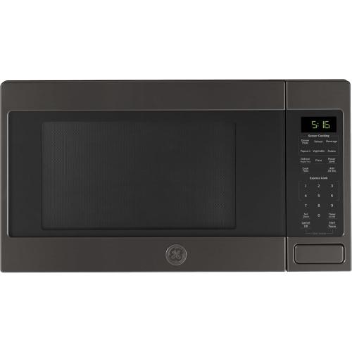 GE GCST16S1WTS Microwave Oven, 1,150-watt 8 Auto Cooking Settings, Child-Lock Technology, Kitchen Essentials for The Countertop, Dorm Room or Apartment, 1.6 Cu. Ft, Black Stainless