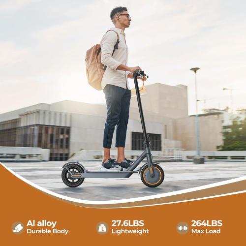 Electric Scooter, 350W Motor, 21-23 Miles Long Range, 19 Mph Speed, 8.5 Portable Folding Commuting Scooter, Double Braking System, Max Load 264Ibs (SP03-21Miles)