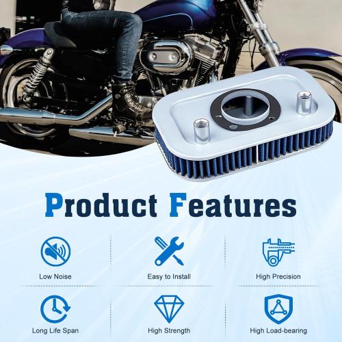 HD 29331-04 Air Filter Fit for 2004-2013 Harley Davidson Sportster XL883 XL883R XL883C XL883L XL883N XL1200L XL1200N XL1200C XL1200X XL1200R XL50 HD-8834