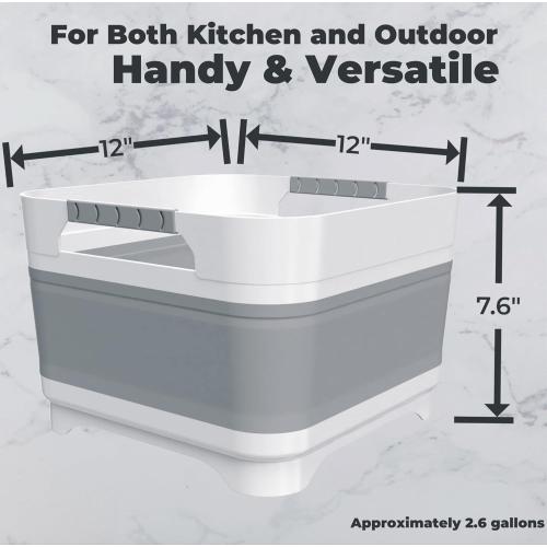 Wash Basin for Baby Bottles, Foldable, Versatile Wash Tub for Kitchen, RV, Outdoor Camping Sink, Sturdy & Easy to Clean