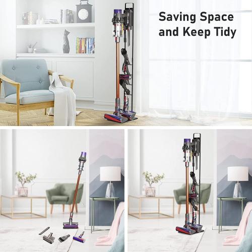 Foho Vacuum Stand Compatible for Dyson V15 V11 V10 V8 V7 V6, Metal Storage Bracket Stand Holder Compatible for Dyson Handheld DC30 DC31 DC34 DC35 DC58 DC59 DC62 Cordless Vacuum Cleaners & Accessories