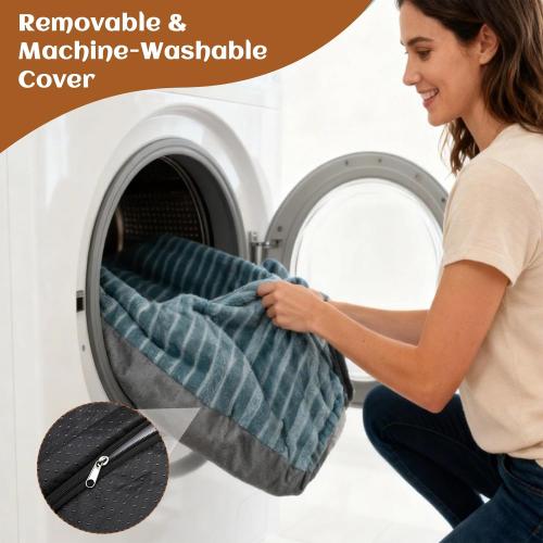 XL Dog Bed for Large/Big Sized Dogs -Dog Crate Pad Removable Washable Cover, Non-Slip Bottom, Pet Mat Comfort Cushion for Joint Relief, Deep Sleep & Home Decor