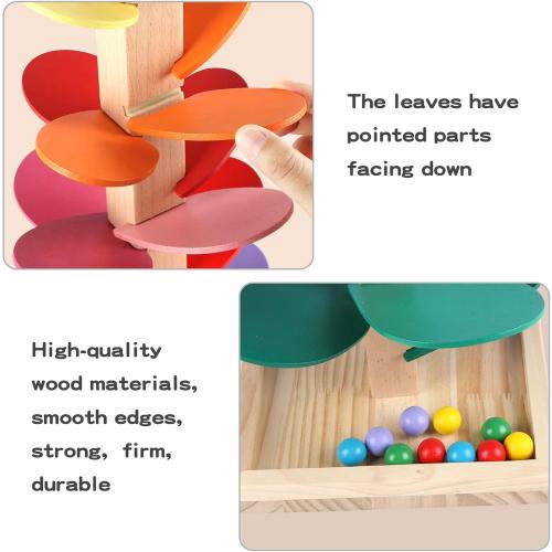 Wooden Music Tree Toy for Kids, Marble Ball Run Track Game for Toddlers, Marble Tree Educational Montessori Toy Boy Girl Gifts
