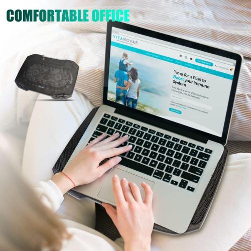 Black 11-15.6 LIANGSTAR Laptop Cooling Pad, Gaming Laptop Cooler with 2 Quiet Big Fans, RGB 7 Color Light Change, Portable USB Laptop Stand 11 to 15.6 Inch, Slim and Easy Carry Working Study Outdoor Travel