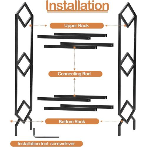 Vinyl Record Storage Rack, Record Holder 260-280 LP Storage Shelf Display Stand for Albums Books Magazines Files, Black Metal