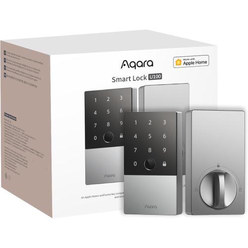 Aqara Smart Lock U100, Apple Home Key, Fingerprint Deadbolt, Silver