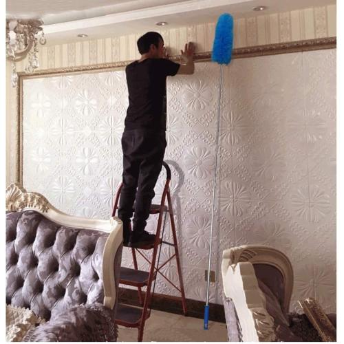 DELUX Microfiber Feather Duster Extendable Duster with 100 inches Extra Long Pole, Bendable Head & Long Handle Dusters for Cleaning Ceiling Fan, High Ceiling, Blinds, Furniture & Cars