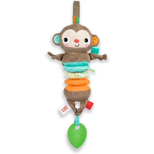 Bright Starts Pull, Play & Boogie Musical Activity Toy for Stroller - Monkey - Unisex, Newborn