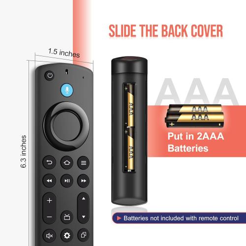 Replacement Firestick Remote Control Fit for Fire Smart TV Stick 4K MAX/4K (1st/2nd Gen), TV Stick 2nd Gen/3rd Gen/Lite/HD, TV Cube (1st/2nd/3rd Gen),Smart TV (3rd Gen)