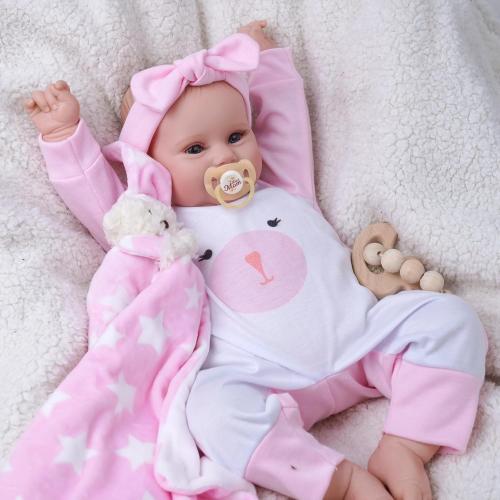BABESIDE Reborn Baby Dolls, 20Inch Cute Soft Vinyl Realistic-Newborn Baby Doll Poseable Real Life Lifelike Baby Dolls w/Doll Accessories for 3  Year Old Girls