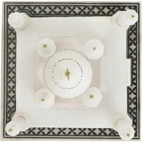 Carry Me Indian White Marble Handmade Agra Taj Mahal Replica Model with Colourful Painting