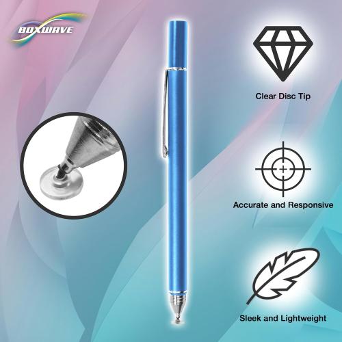 BoxWave Stylus Pen Compatible With ONN Tablet (8 in) - FineTouch Capacitive Stylus, Super Precise Stylus Pen - Lunar Blue
