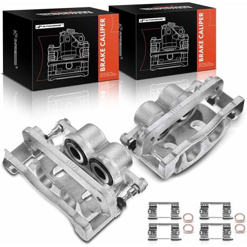 One Silver A-Premium Disc Brake Caliper Assembly with Bracket Compatible with Select Cadillac, Chevy and GMC Models- XTS, Escalade, Avalanche, Suburban, Silverado, Express, Sierra, Yukon XL and more - Front Side