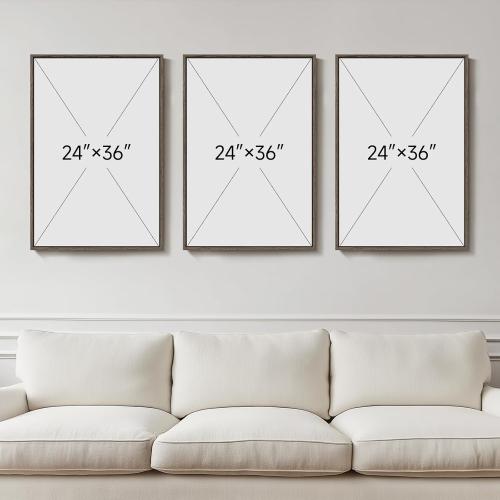 Framed Textured Wood Mountain Wall Art for Living Room, Large 3 Piece 3D Wood Farmhouse Artwork for Walls, Boho Landscape Mountain Forest Sun Wall Art Decor for Bedroom Office Hallway, 24x36 Inch