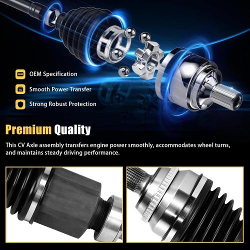 2PC Front CV Axle Shaft Assembly for Lexus RX350 2010 2011 2012 2013 2014 V6 3.5L AWD, for Toyota Highlander 2014 2015 2016 V6 3.5L GAS AWD, Venza 2009-2015 V6 3.5L AWD, #66-5307 66-5308