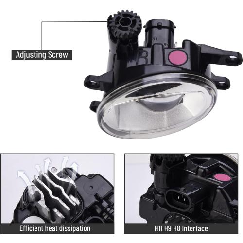 SIEMID New Generation LED Fog Light Assemblies – Upgrade for Toyot.a Camry, Corolla, Yaris, Auris, Prius, Avalon, Matrix, Solara 2006 2007 2008 2009 2010 2011 2013 2014 2015 2016 2018 2019 H8/H9/H11