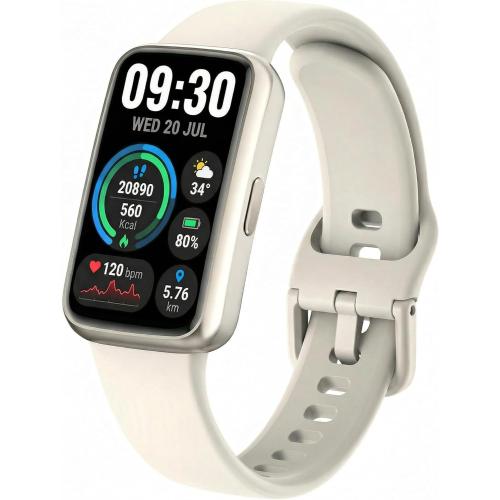 Fitness Tracker for Men & Women, 1.47” HD Smart Band, 24/7 Heart Rate & SpO2 Tracking, Sleep Monitor & Step Counter, 100  Sports Modes, 3ATM Waterproof, Compatible with Android & iOS, Beige