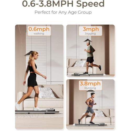 Walking Pad, Under Desk Walking pad Treadmill, 2.5HP Walking Pad with Remote and LED Display, 3 in 1 Portable Walking Pad with 265 lbs Weight Capacity for Home Office