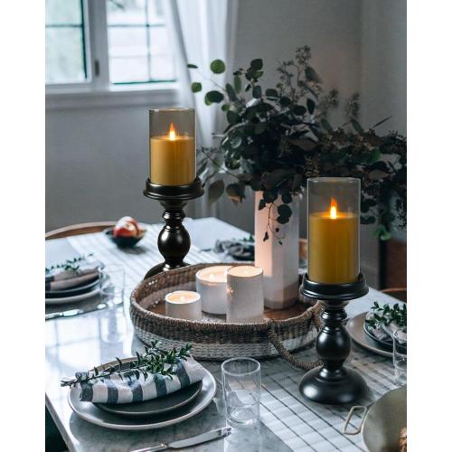 Da by Rechargeable Flameless Candle, Type-c Rechargeable Battery Candlewith Remote Control and Timer Function,Set of 3,can Last up to 240 Hours. A Wick Like a Flame. (Save 220 AA Batteries per Year).