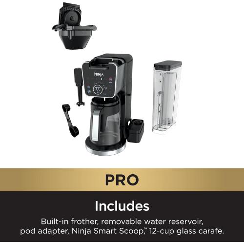 Ninja Drip Coffee Maker With K Cup Combo, DualBrew Pro Specialty Coffee System, Coffee Machine Compatible with K-Cup Pods, 12 Cup Single Serve Coffee Makers with Paper Filter, CFP301