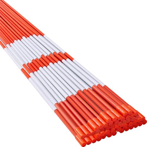 Fiberglass Snow Stakes, 5.5   5.5 Reflective Stickers, Driveway Markers, Garden Stakes Poles, Traffic Post Cones for Snow Plowing Driveways, Car Parking, Sidewalks
