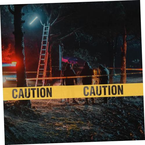 Alipis Caution Tape Roll Yellow Black Safety Tape Weatherproof for Halloween Decorations Indoor Outdoor Use