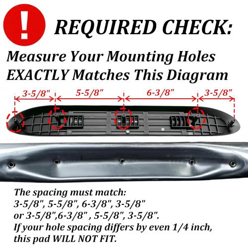 Replacement Step Pad for 3 Round Nerf Bars Set of 4 Pack, 21 Long x 3 Wide, Durable Non-Slip Running Boards Replacement Pads with Rubber Mallet and 24 Pins