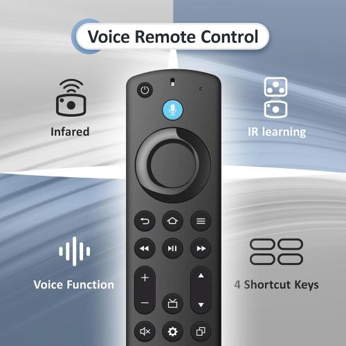 Replacement Voice Remote Control for All Insignia Fire-Series TV Remote, Fit for TV Cube/Stick 4K Max/Stick 4K(1st/2nd Gen), Stick (2nd/3rd Gen)/Lite/HD, Fit for Hisense, Toshiba/Pioneer Smart TVs