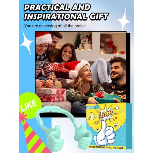 Stocking Stuffers for Teens Girls Boys Adults Cell Phone Stand: UPGRADE Adjustable Thumbs Up Lazy Phone Holder for Desk Cool Gadgets Fun Birthday Gift Ideas for Kids Teenager Women Gifts for Christmas