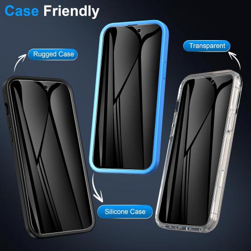 LYWHL 2 Pack for iPhone 15 Pro Max Privacy Screen Protector [Like Original Touch Sensitivity], Anti-Spy Private iPhone 15 Pro Max Film [Non-Glass], Case Friendly, Scratch-Resistant, Self-Healing