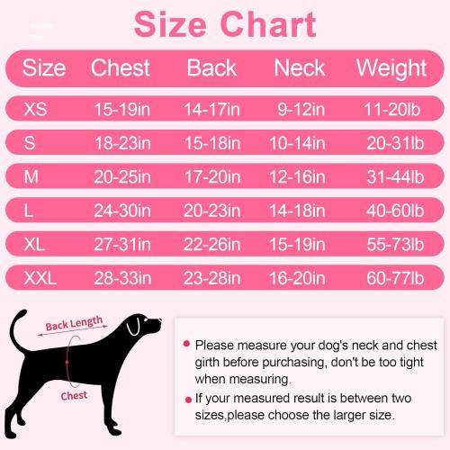 Pink Size M Coppthinktu Dog Onesie for Surgery Female, Breathable Dog Surgery Spay Recovery Suit, Dog Cone Alternative Anti-Licking