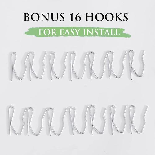 KGORGE 100% Blackout Curtains Liners - Sunlight Block Insulated Window Drapery Liner Thermal Insulation Drapes, Lining Easy Installation, Bonus Hooks Included (2 Pieces, 45 Wide by 77 Long, Black)