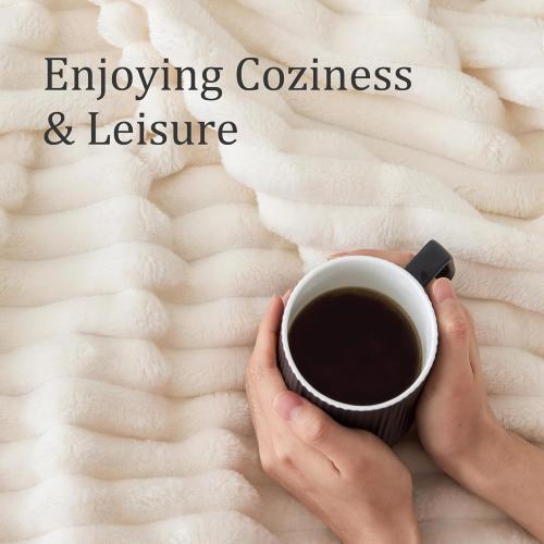 BEDELITE Fleece Throw Blanket for Couch (102in x 90in) 3pcs