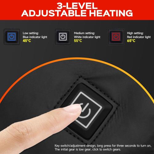 Heated Hand Warmers Pouch with 10000mAh Rechargeable Battery Electric Heated Hand Muff for Football Golf Concert White Elephant Gifts Heated Pocket for Women Men