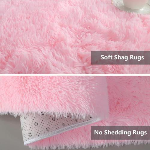 Area rug for Bedroom Living Room Medium Ultra Soft Fluffy Area Rugs for Dorm, Indoor Carpet Nursery Rugs Room Home Decor,Pink