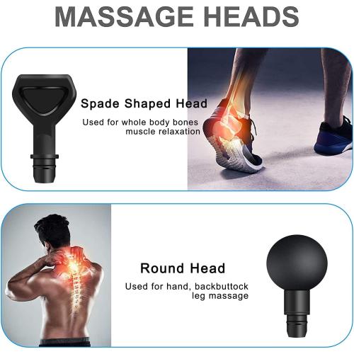 Massage Gun Heads for Hypervolt Go, Replaceable Massager Gun Attachment 8 Different Muscle Massager Heads Deep Tissue Percussion Plug and Play Salon Tools Home Pain Relief New Upgrade Massage Head