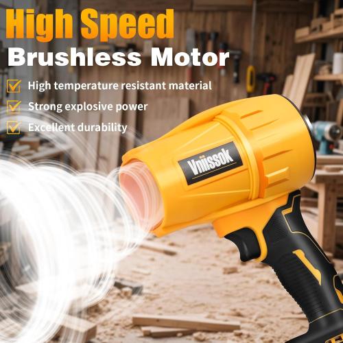 Electric Cordless Leaf Blower Dust Blower for DEWALT 20V Battery, High-Speed Motor Handheld Jet Fan Air Blower for Patio Cleaning, Lawn Care, Blowing Leaves and Dust (No Battery/Charger)